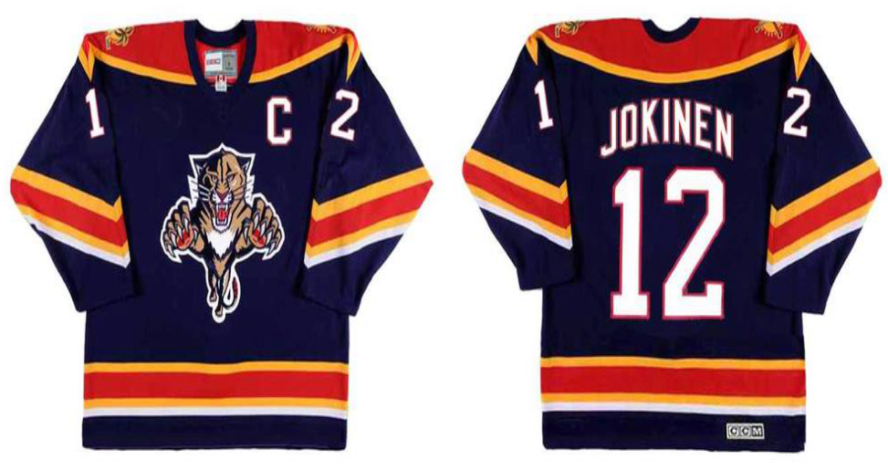 2019 Men Florida Panthers #12 Jokinen blue CCM NHL jerseys